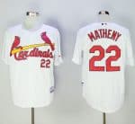 Cardinals #22 Mike Matheny White Cool Base Stitched Jersey