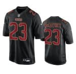 San Francisco 49ers #23 Christian McCaffrey Black Fashion Limited Stitched Game Jersey