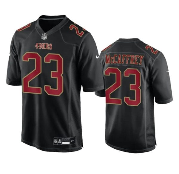 San Francisco 49ers #23 Christian McCaffrey Black Fashion Limited Stitched Game Jersey