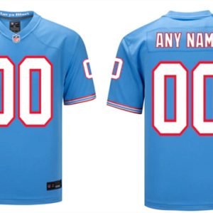 Tennessee Titans Custom Light Blue Stitched Jersey