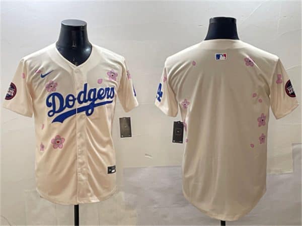Los Angeles Dodgers Blank Cream 2025 Tokyo Series Limited Stitched Jersey