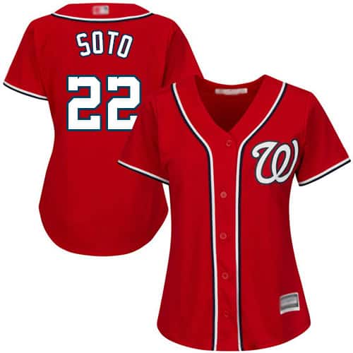 Washington Nationals #22 Juan Soto Red Stitched Jersey(Run Small)