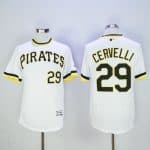 Pirates #29 Francisco Cervelli White Flexbase Authentic Collection Cooperstown Stitched Jersey