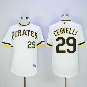 Pirates #29 Francisco Cervelli White Flexbase Authentic Collection Cooperstown Stitched Jersey