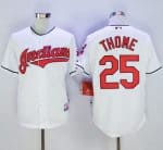 Indians #25 Jim Thome White Cool Base Stitched Jersey