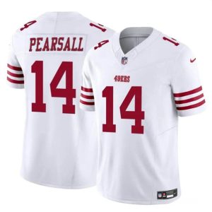 San Francisco 49ers #14 Ricky Pearsall White 2024 Draft F.U.S.E. Vapor Untouchable Limited Stitched Jersey