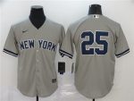 New York Yankees #25 Gleyber Torres Grey Cool Base Stitched Jersey