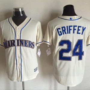 Mariners #24 Ken Griffey Cream New Cool Base Stitched Jersey