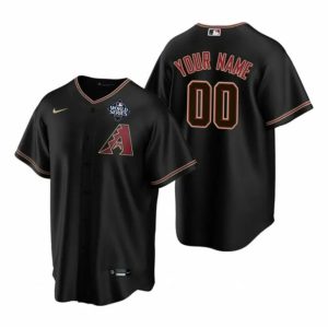 Arizona Diamondbacks Custom Black 2023 World Series Cool Base Stitched Jersey
