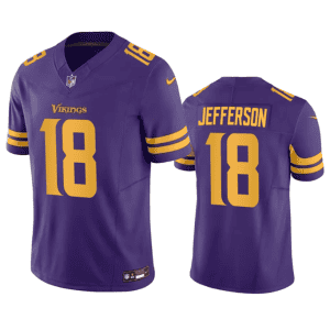 Minnesota Vikings #18 Justin Jefferson Purple 2023 F.U.S.E. Color Rush Stitched Jersey