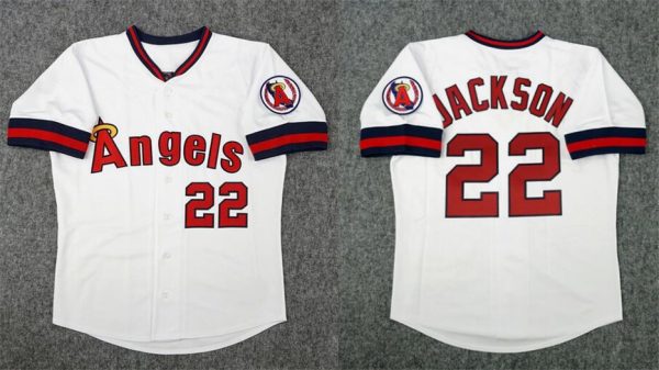 Los Angeles Angels #22 Bo Jackson White Cooperstown Throwback Stitched Home Jersey