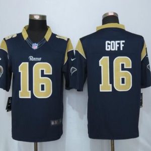 Rams #16 Jared Goff Navy Blue Team Color Stitched Limited Nike Jersey
