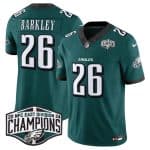 Philadelphia Eagles #26 Saquon Barkley Green 2024 New NFC East Champions F.U.S.E. Vapor Untouchable Limited Stitched Jersey