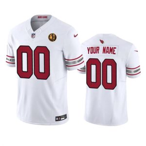 Arizona Cardinals Custom White 2023 F.U.S.E. With John Madden Patch Vapor Limited Stitched Jersey
