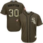 White Sox #30 David Robertson Green Salute To Service Stitched Jersey