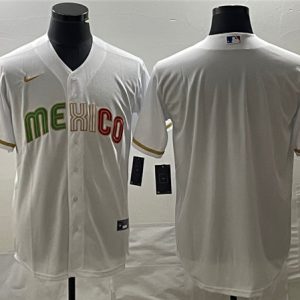 Mexico Blank White 2023 World Classic Stitched Jersey