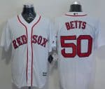 Red Sox #50 Mookie Betts White New Cool Base Stitched Jersey