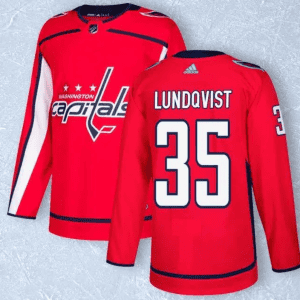 Washington Capitals #35 Henrik Lundqvist Red Stitched Jersey