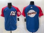 National League San Diego Padres Team Big Logo Blue Red Alternate 2025 All-Star Edition Limited Stitched Jersey