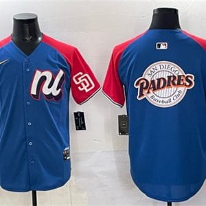 National League San Diego Padres Team Big Logo Blue Red Alternate 2025 All-Star Edition Limited Stitched Jersey