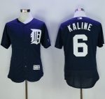 Tigers #6 Al Kaline Navy Blue Flexbase Authentic Collection Stitched Jersey