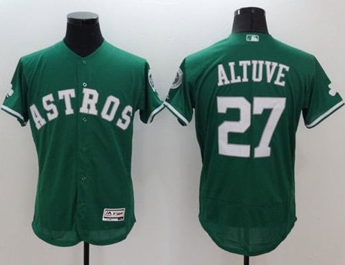 Houston Astros Customized Green Celtic Flex Base Stitched Baseball Jersey