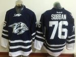 Predators #76 P.K Subban Blue Third Stitched Jersey