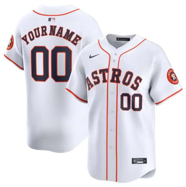 Houston Astros Custom White 2024 Home Limited Stitched Jersey