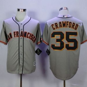 Giants #35 Brandon Crawford Grey Road New Cool Base Stitched Jersey
