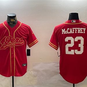 San Francisco 49ers #23 Christian McCaffrey Red Cool Base Stitched Jersey