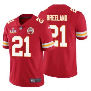 Kansas City Chiefs #21 Bashaud Breeland Red 2021 Super Bowl LV Limited Stitched Jersey