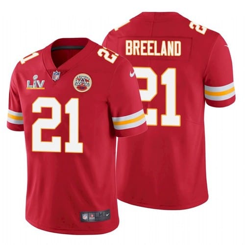 Kansas City Chiefs #21 Bashaud Breeland Red 2021 Super Bowl LV Limited Stitched Jersey