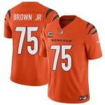 Cincinnati Bengals #75 Orlando Brown Jr Orange 2025 F.U.S.E. With 2-Star C Patch Vapor Untouchable Limited Stitched Jersey