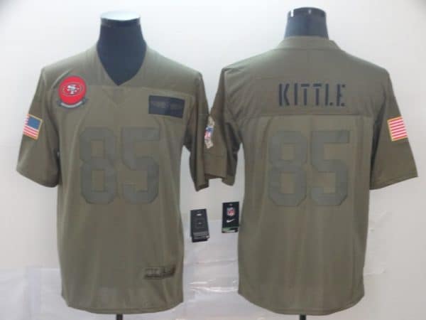 San Francisco 49ers #85 George Kittle 2019 Camo Salute To Service Limited Stitched Jersey