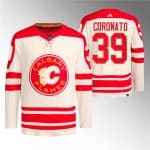 Calgary Flames #39 Matt Coronato 2023 Cream Classic Primegreen Stitched Jersey