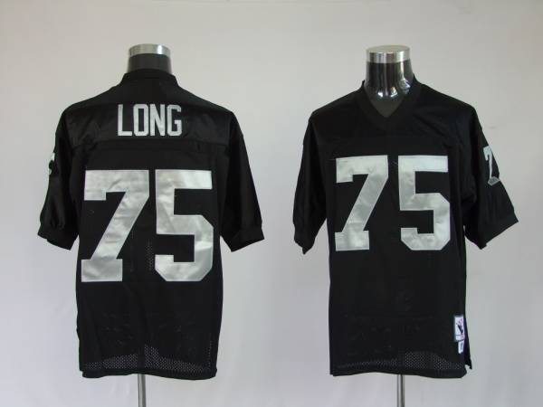 Mitchell And Ness Raiders Howie Long #75 Stitched Black Jersey