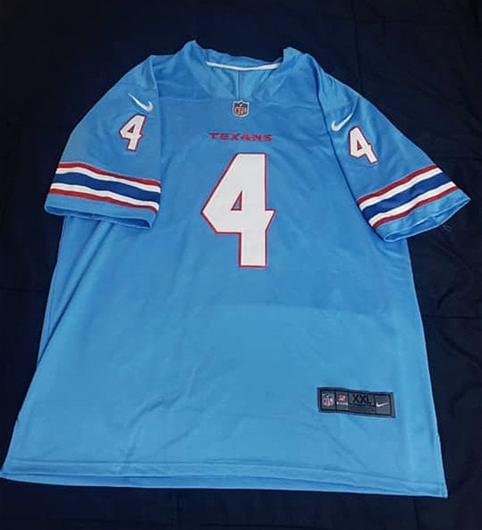 Houston Texans #4 Deshaun Watson Blue Limited Stitched Nike Jersey