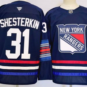 New York Rangers #31 Igor Shesterkin Navy 2024-25 Stitched Jersey