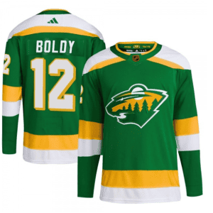 Minnesota Wild #12 Matt Boldy Green 2022-23 Reverse Retro Stitched Jersey