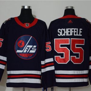 Winnipeg Jets #55 Mark Scheifele Navy Stitched Jersey