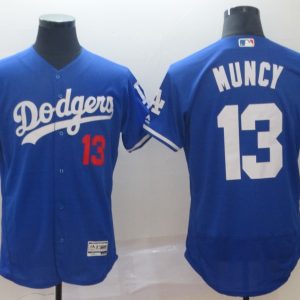 Los Angeles Dodgers #13 Max Muncy Blue Flex Base Stitched Jersey