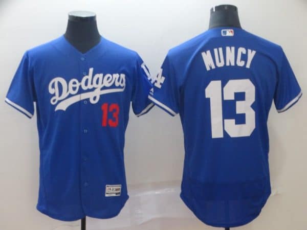 Los Angeles Dodgers #13 Max Muncy Blue Flex Base Stitched Jersey