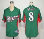 Brewers #8 Ryan Braun Green Birrai Cool Base Stitched Jersey