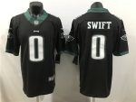 Philadelphia Eagles #0 D'Andre Swift Black 2023 Draft Vapor Limited Stitched Jersey