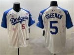 Los Angeles Dodgers #5 Freddie Freeman White Royal 2025 Tokyo Series Limited Stitched Jersey