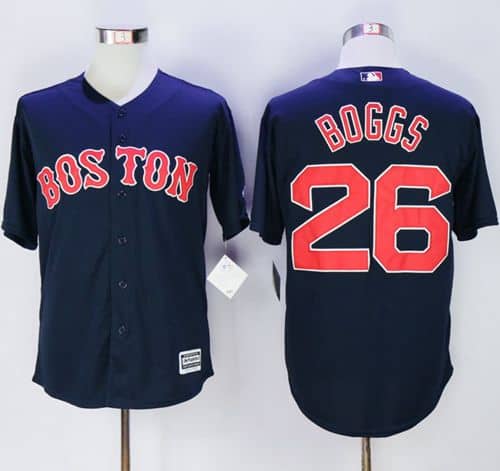 Red Sox #26 Wade Boggs Navy Blue New Cool Base Stitched Jersey