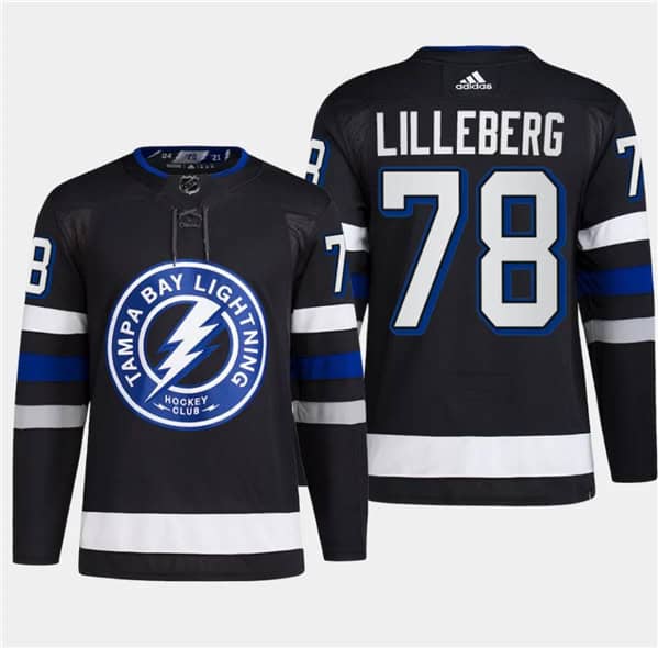 Tampa Bay Lightning #78 Emil Martinsen Lilleberg Black Alternate Premier Breakaway Stitched Jersey