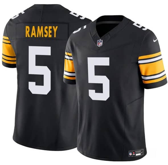 Pittsburgh Steelers #5 Jalen Ramsey Black 2025 F.U.S.E. Alternate Vapor Limited Football Stitched Jersey