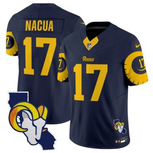 Los Angeles Rams #17 Puka Nacua Navy 2025 F.U.S.E. V2 Limited Stitched Jersey
