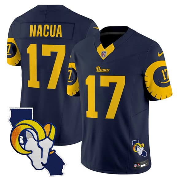 Los Angeles Rams #17 Puka Nacua Navy 2025 F.U.S.E. V2 Limited Stitched Jersey